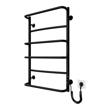Kylpyhuoneen pyyhekuivain LUX 105W/230V 81x52 cm ruostumaton teräs/musta oikea