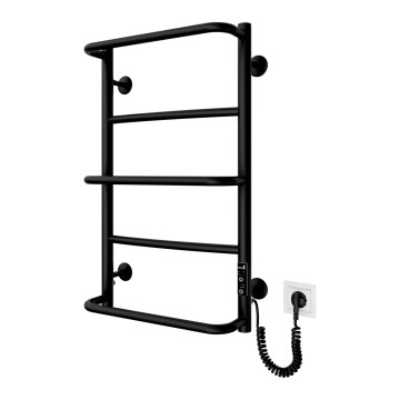 Kylpyhuoneen pyyhekuivain LUX 65W/230V 66x42 cm ruostumaton teräs/musta oikeakätinen