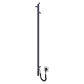 Kylpyhuoneen pyyhekuivain RAY 25W/230V 110x30 cm IP44 ruostumaton teräs/antrasiitti