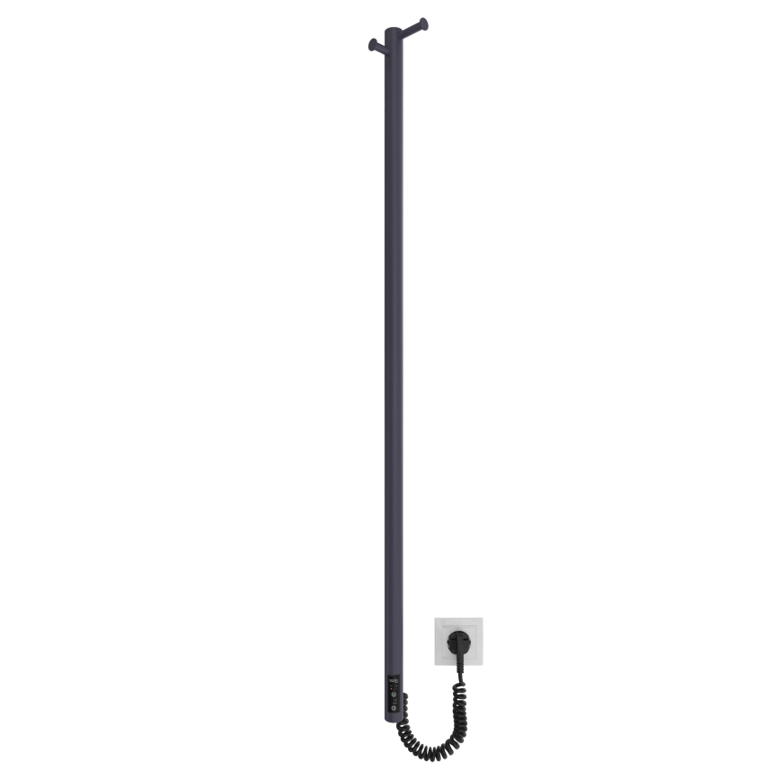 Kylpyhuoneen pyyhekuivain RAY 25W/230V 110x30 cm IP44 ruostumaton teräs/antrasiitti