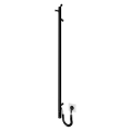 Kylpyhuoneen pyyhekuivain RAY 25W/230V 110x30 cm IP44 ruostumaton teräs/musta