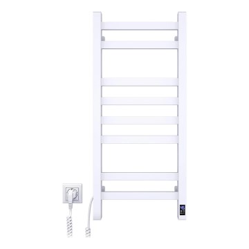 Kylpyhuoneen pyyhekuivain termostaatilla AVANGARD 251 W / 230 V 80,6 cm IP44 valkoinen, vasen liitäntä, kulmikas