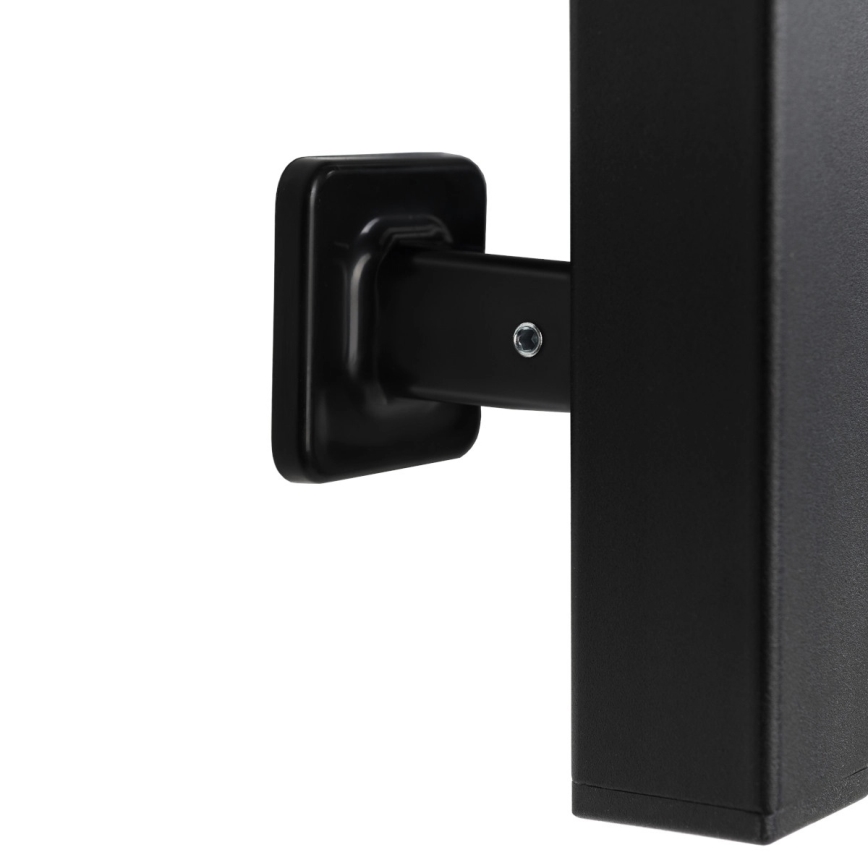 Kylpyhuoneen pyyhekuivain termostaatilla LARGO 256W 120x50 cm musta, oikeanpuoleinen