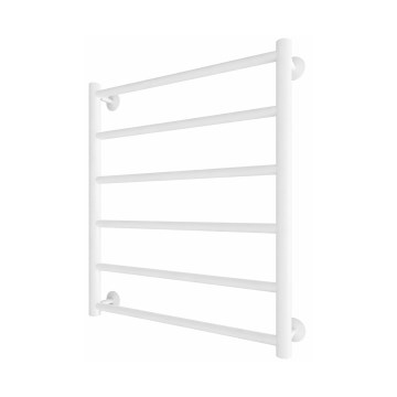 Kylpyhuoneen pyyheradiatori INOX FLAT 122W/230V 57x43 cm ruostumaton teräs/valkoinen