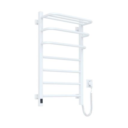 FORTIS kylpyhuoneen sähköpatteri termostaatilla 350 W/230 V, 80,6 cm, IP44, valkoinen, oikeanpuoleinen