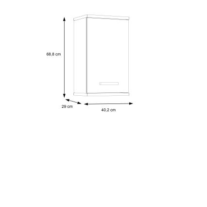 Kylpyhuoneen seinäkaappi VENOM valkoinen/sonoma-tammi
