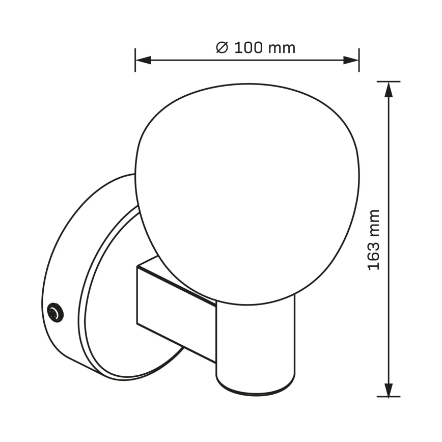 Kylpyhuoneen seinävalaisin POLA 1xG9/5W/230V IP44, musta/kirkas