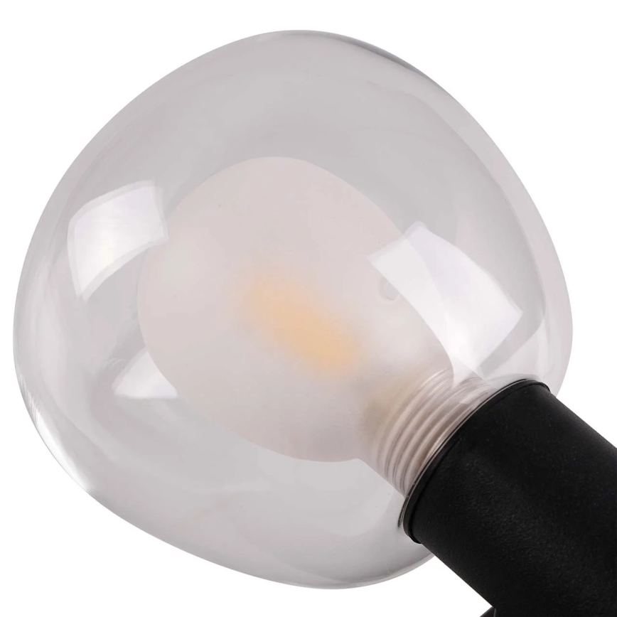 Kylpyhuoneen seinävalaisin POLA 2xG9/5W/230V IP44 musta/läpinäkyvä