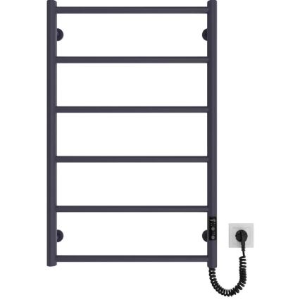 Kylpyhuoneen tikasmainen pyyhekuivain CLASSIC 110W/230V 81x52 cm ruostumaton teräs/antrasiitti oikeakätinen