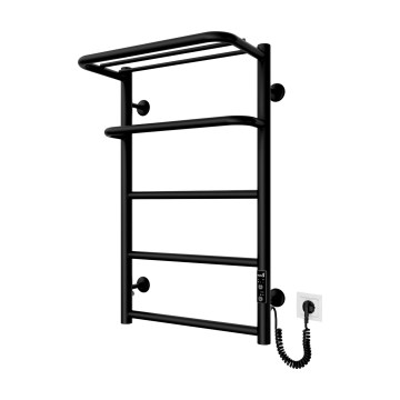 Kylpyhuoneen tikasmainen pyyhekuivain HOTEL 75W/230V 66x42 cm ruostumaton teräs/musta oikea