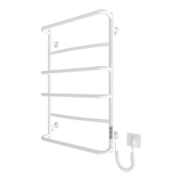 Kylpyhuoneen tikasmainen pyyhekuivain LUX 105 W/230 V 81 x 52 cm ruostumaton teräs/valkoinen, oikeakätinen