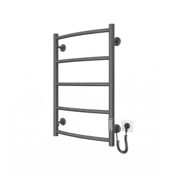 Kylpyhuoneen tikasmallinen pyyhekuivain CLASSIC 65W/230V 66x42 cm ruostumaton/antrasiitti oikeanpuoleinen