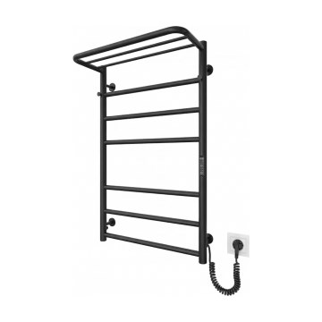 Kylpyhuoneen tikasmallinen pyyhekuivain HOME 95W/230V 77x53 cm, ruostumaton teräs/musta, oikea