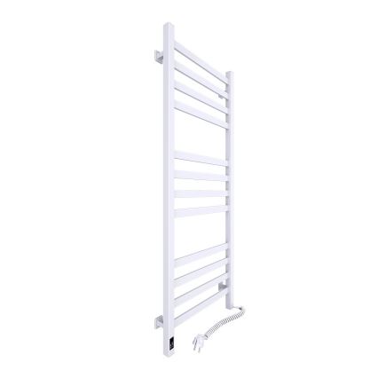 Kylpyhuoneen tikaspyyhekuivain termostaatilla AVANGARD 227W 120x48cm valkoinen oikeakätinen