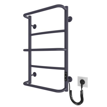 Kylpyhuoneen tikasradiatori LUX 65W/230V 66x42 cm ruostumaton teräs/antrasiitti oikeakätinen