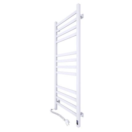 Kylpyhuoneen tikasradiatori termostaatilla AVANGARD 227W 120x48cm valkoinen, vasen