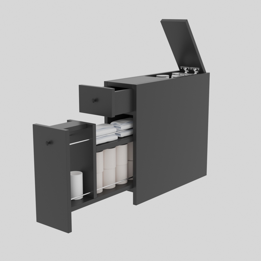 Kylpyhuonekaappi CALENCIA 55x60 cm antrasiitti