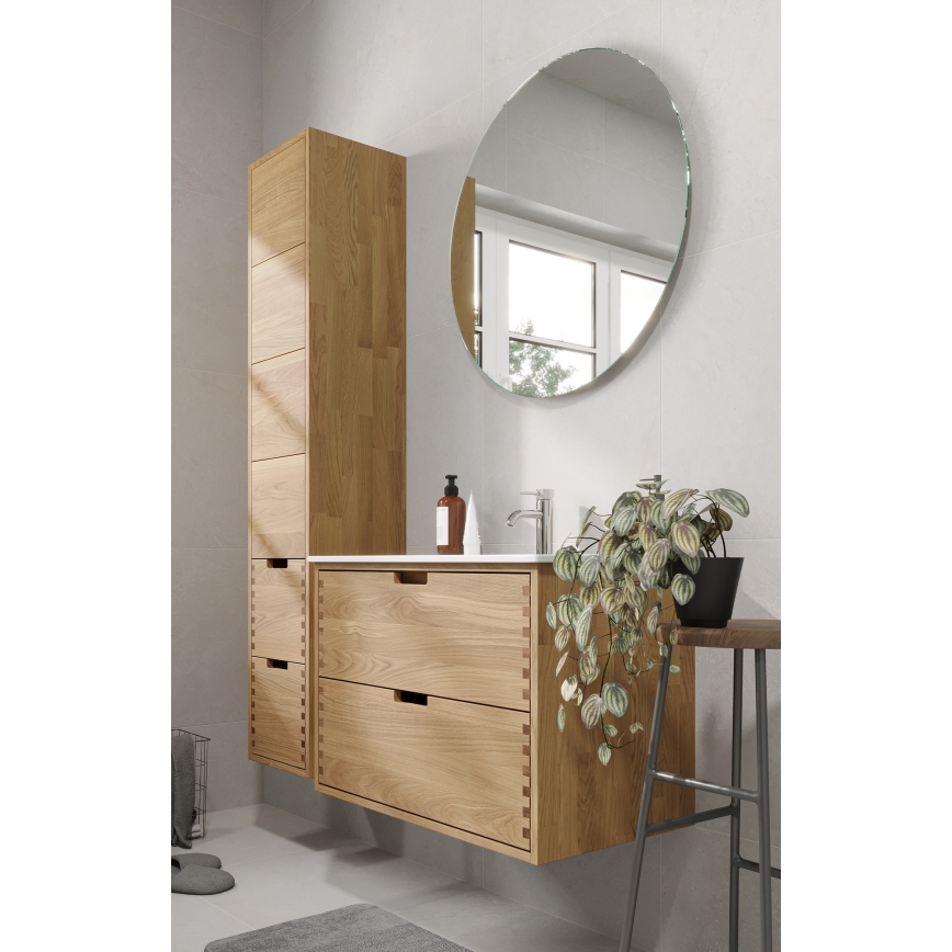 Kylpyhuonekaappi GRIBSKOV 175 cm, beige/tammi