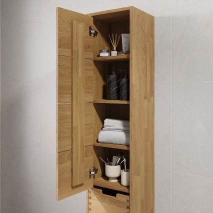 Kylpyhuonekaappi GRIBSKOV 175 cm, beige/tammi