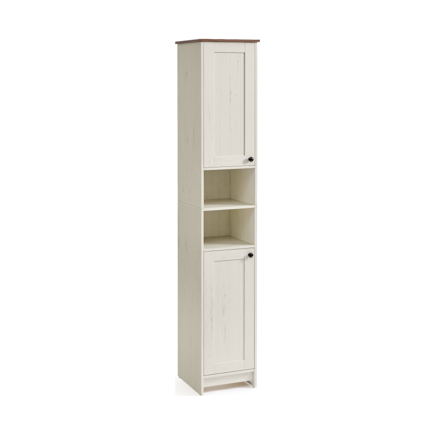 Kylpyhuonekaappi LEXI 30x170 cm valkoinen/ruskea