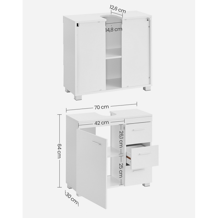 Kylpyhuonekaappi NICO, valkoinen