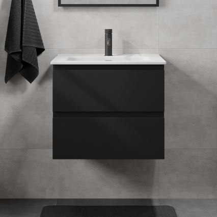 Kylpyhuonekaappi pesualtaalla KENWOOD 61x52x47 cm musta/valkoinen