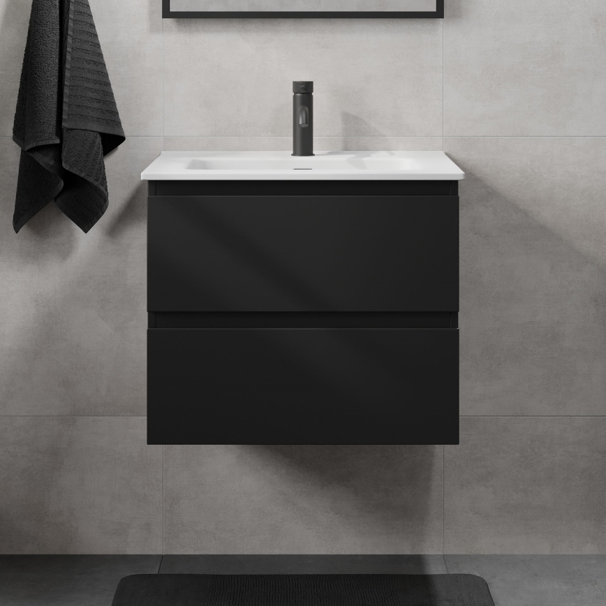 Kylpyhuonekaappi pesualtaalla KENWOOD 61x52x47 cm musta/valkoinen