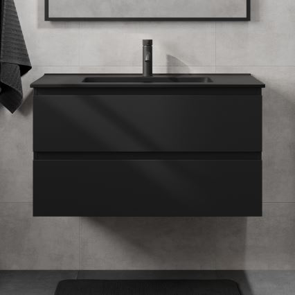 Kylpyhuonekaappi pesualtaalla KENWOOD 91 cm, musta
