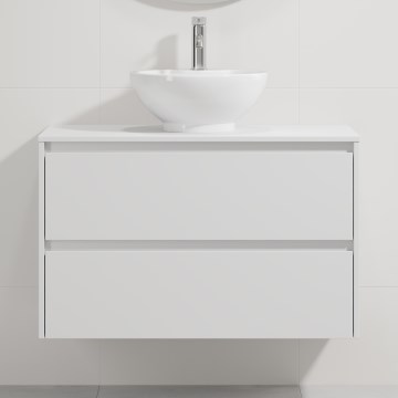Kylpyhuonekaappi pesualtaalla TRONDHEIM/DRAMMEN 90x57x46 cm valkoinen