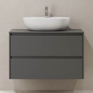 Kylpyhuonekaappi TRONDHEIM pesualtaalle 90x57x46 cm antrasiitti