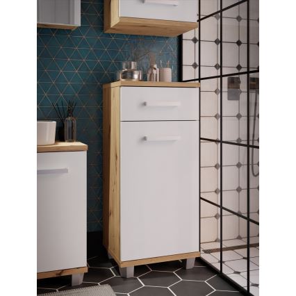 Kylpyhuonekaappi VENOM valkoinen/artisaanitammi