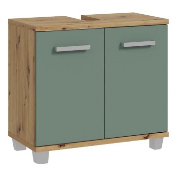 Kylpyhuonekaappi VENOM, vihreä/tammi artisan