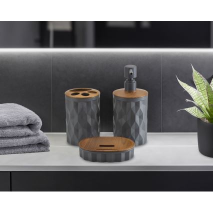 Kylpyhuonesetti REINA 5 kpl antrasiitti/ruskea