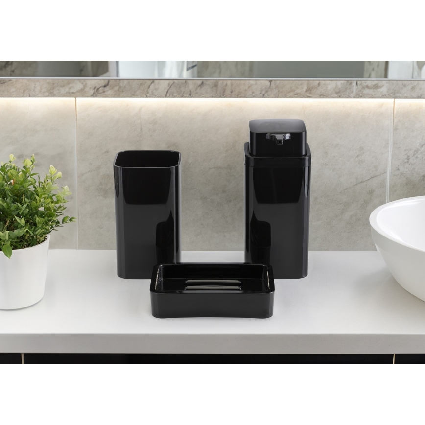 Kylpyhuonesetti SIERRA 5 kpl musta