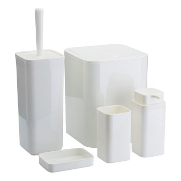 Kylpyhuonesetti SIERRA 5 kpl valkoinen