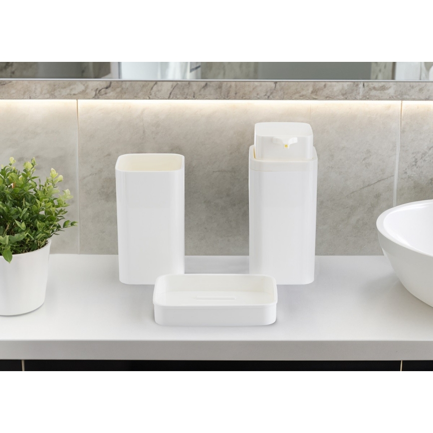 Kylpyhuonesetti SIERRA 5 kpl valkoinen