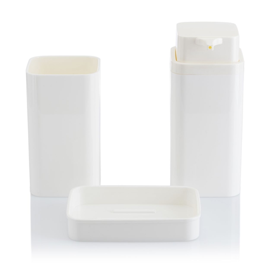 Kylpyhuonesetti SIERRA 5 kpl valkoinen