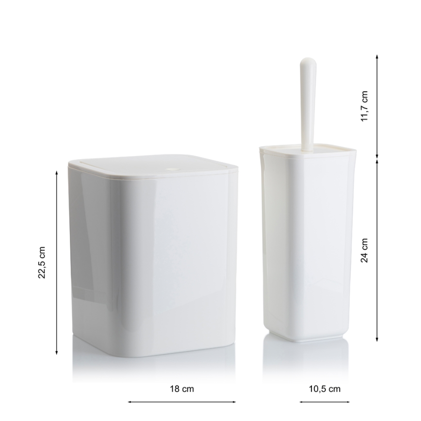 Kylpyhuonesetti SIERRA 5 kpl valkoinen