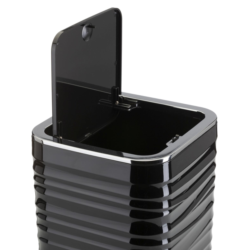 Kylpyhuonesetti WAVE 5 kpl musta/kiiltävä kromi