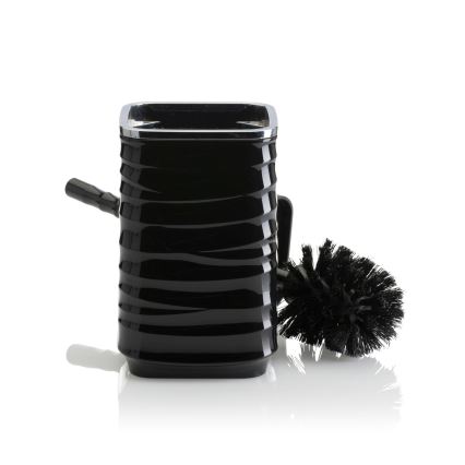 Kylpyhuonesetti WAVE 5 kpl musta/kiiltävä kromi