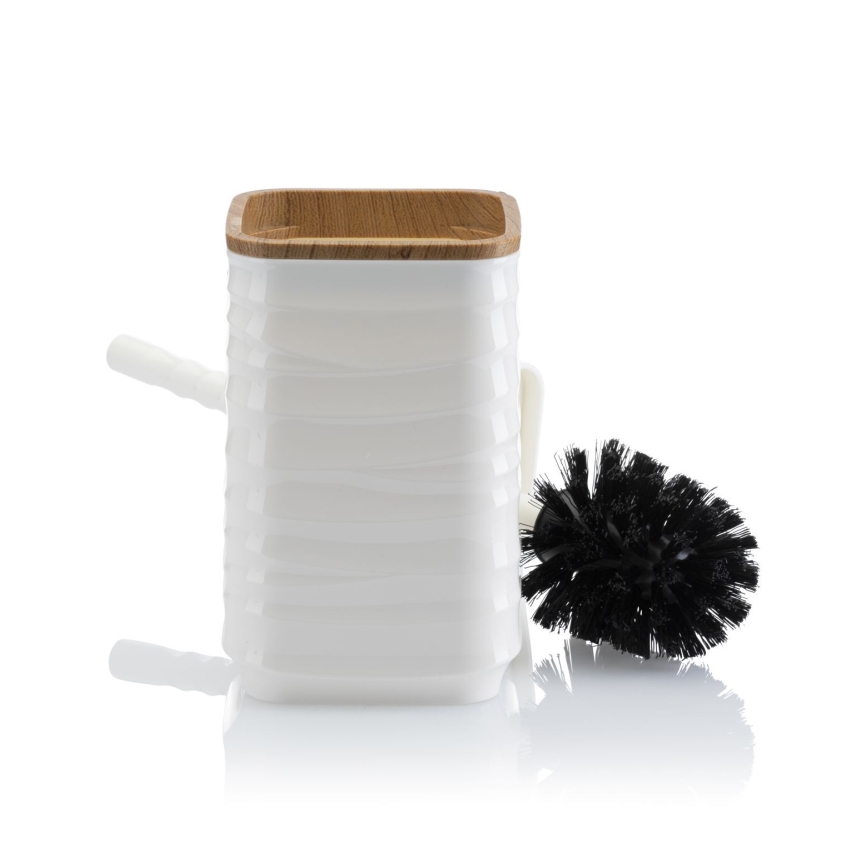 Kylpyhuonesetti WAVE 5 kpl valkoinen/ruskea