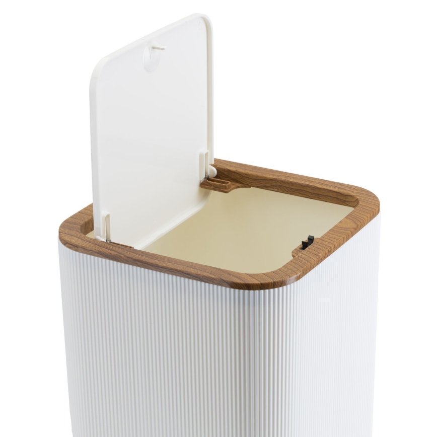 Kylpyhuonesetti ZOYA 5 kpl valkoinen/ruskea