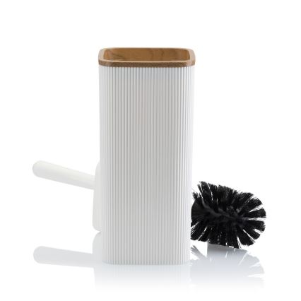 Kylpyhuonesetti ZOYA 5 kpl valkoinen/ruskea