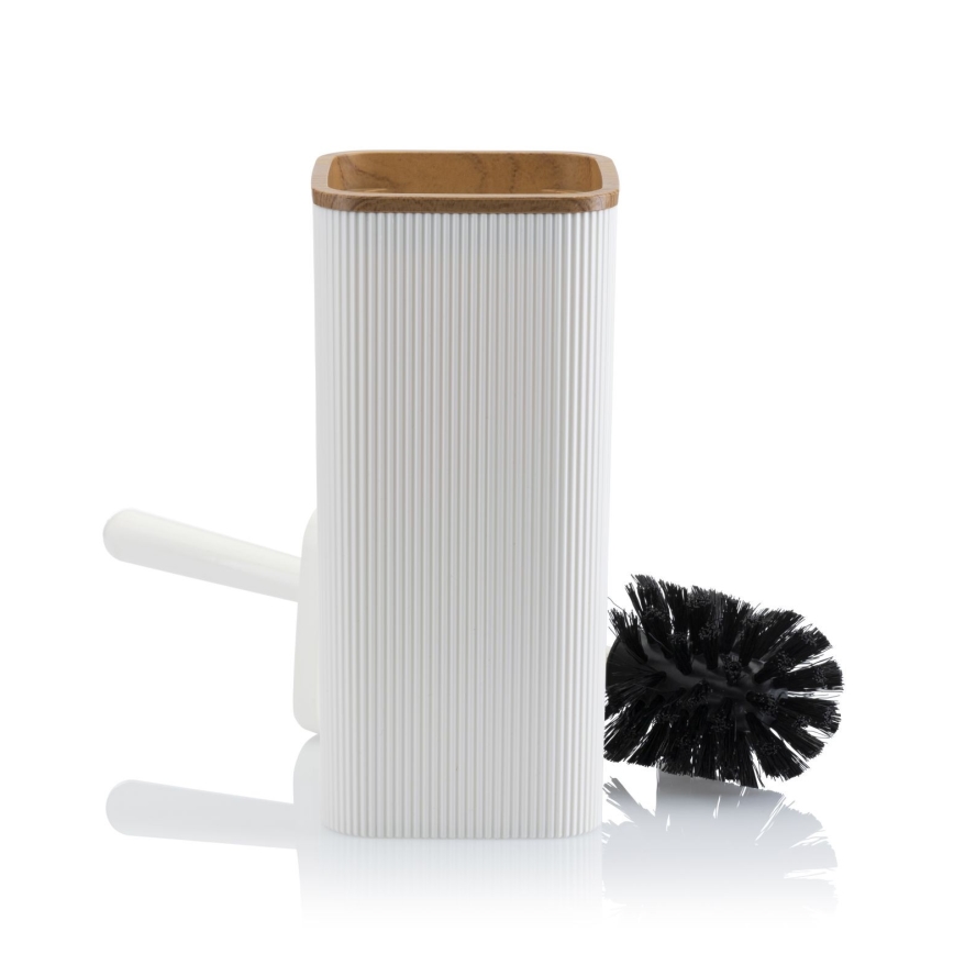 Kylpyhuonesetti ZOYA 5 kpl valkoinen/ruskea