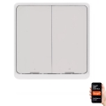 Kytkin 2-painike GoSmart 1xCR2430 Tuya valkoinen