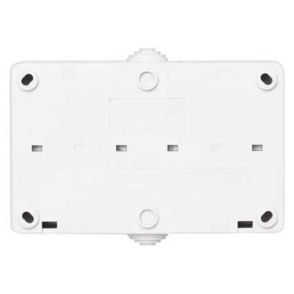 Kytkin kotitalouskäyttöön vaihtovirtakytkin nro 6 pistorasialla 250V/16A IP44 valkoinen