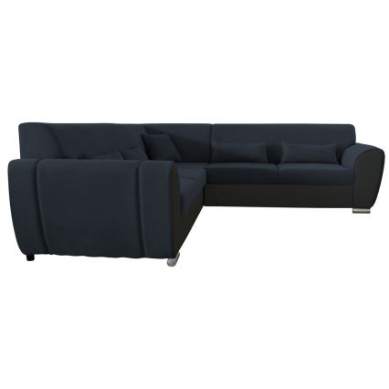 L-muotoinen vuoteeksi avattava kulmasohva VISEU, vasen, antrasiitti/musta