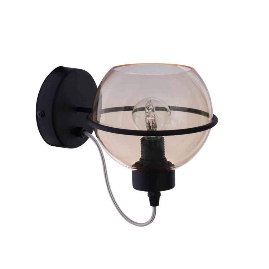 Laadukas korvaava lasikupu kattokruunuun POBO E27, halkaisija 14 cm, savunvärinen beige