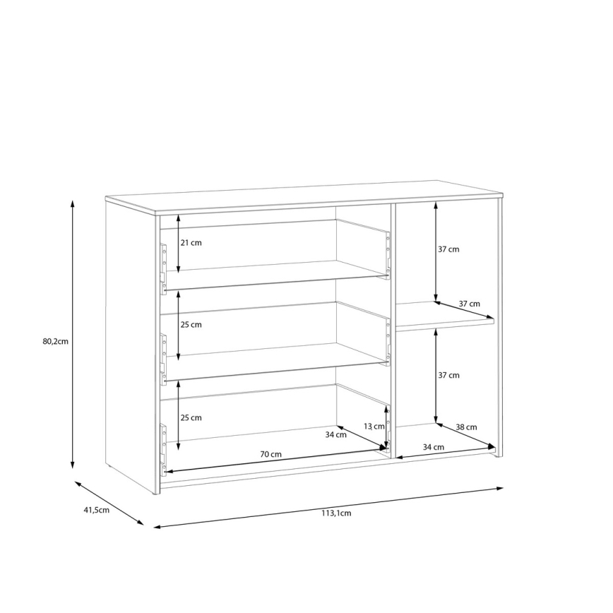 Laatikosto URO artisan-tammi/ valkoinen