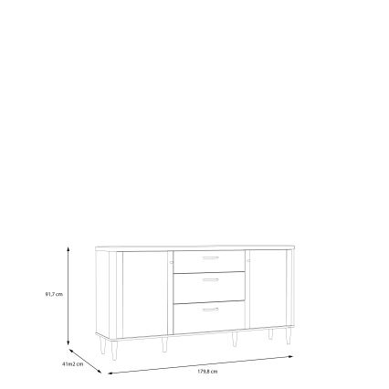 Laatikosto VIRO, ruskea/beige